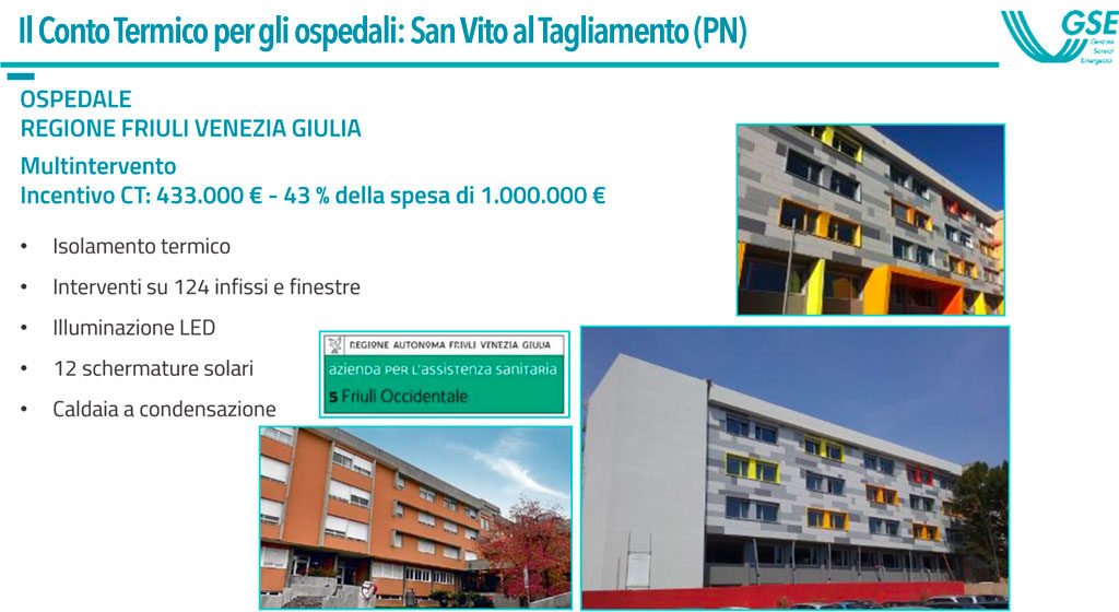 Incentivi per l'efficienza energetica nelle pubbliche amministrazioni - Il conto termico per gli ospedali